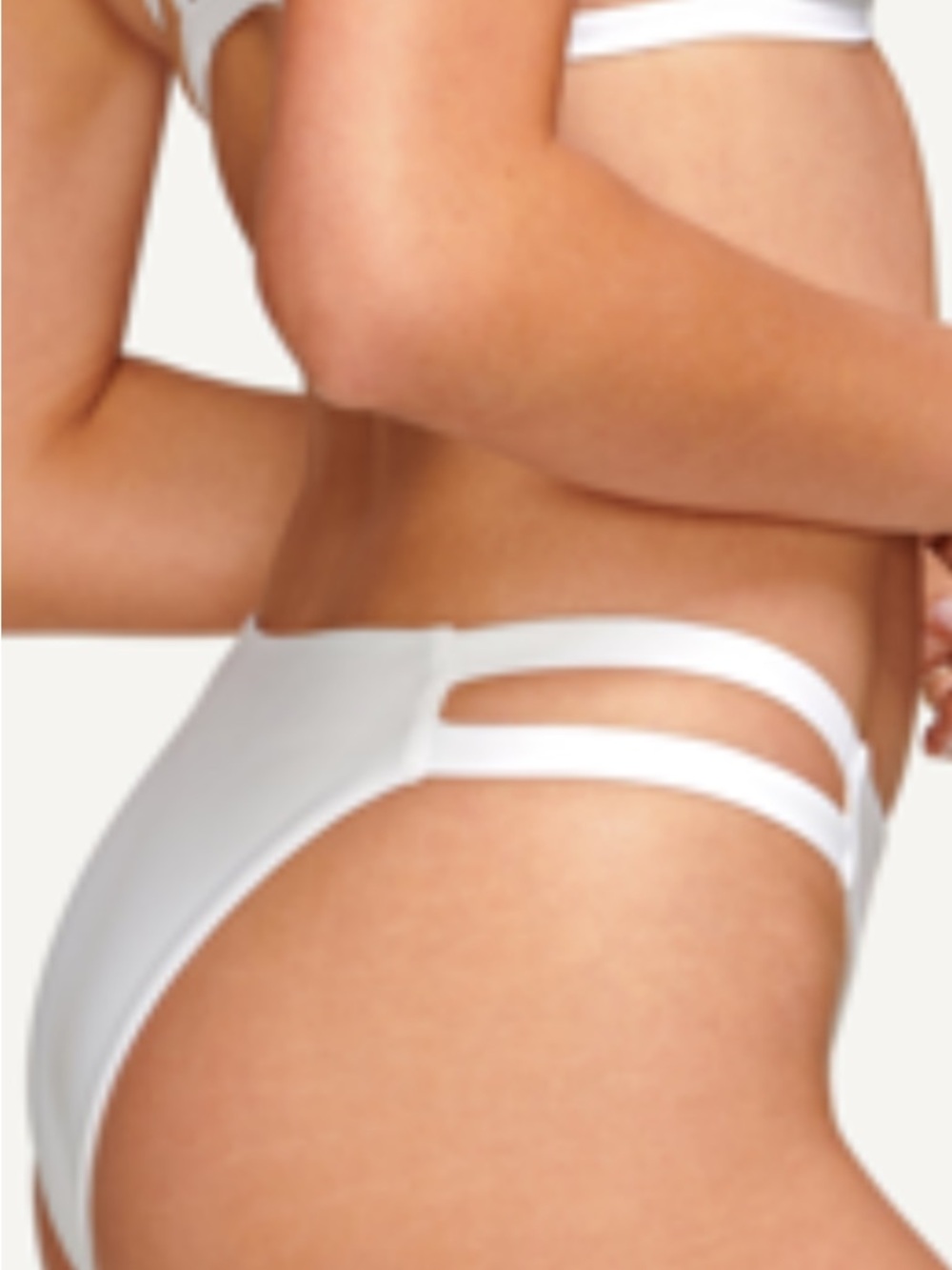 Ramy Brook White Strappy Bikini Bottom